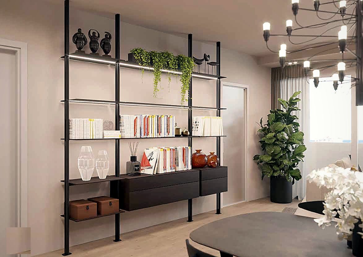 Living con libreria